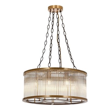 Závesný luster CRYSTALLINE 8xE27/40W/230V bronzový