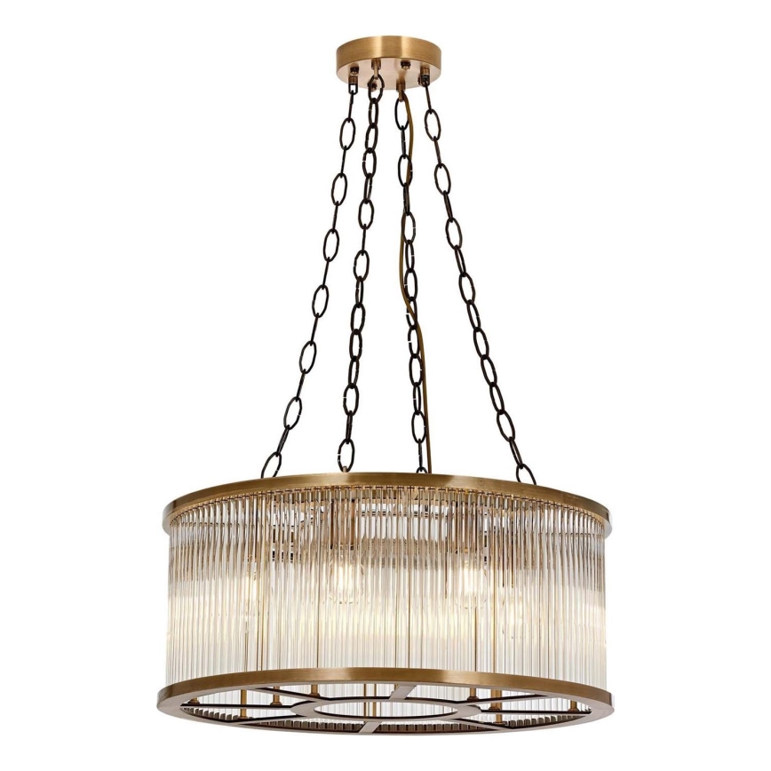 Závesný luster CRYSTALLINE 8xE27/40W/230V bronzový