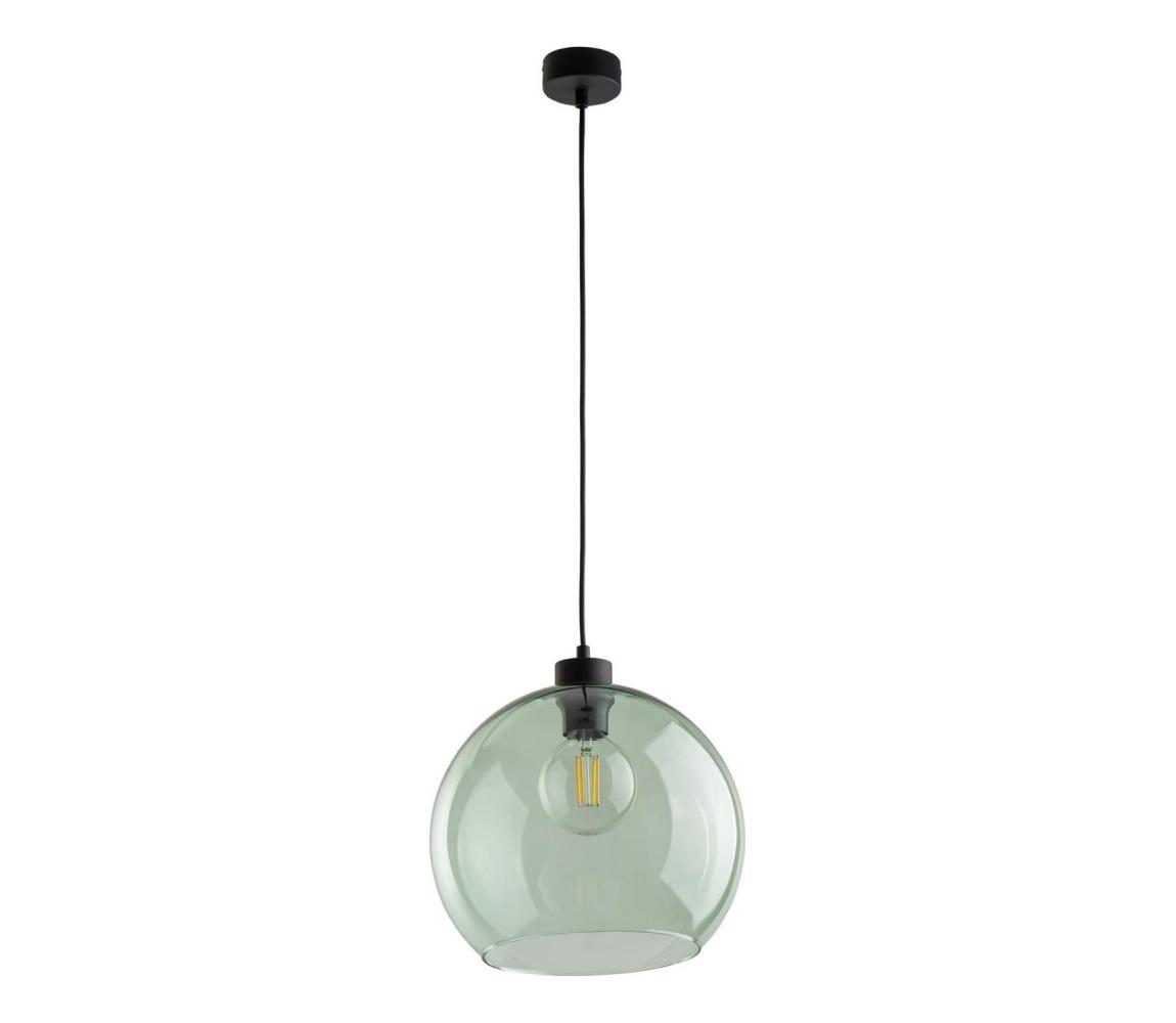Závesný luster CUBUS 1xE27/15W/230V čierna/dymová zelená 6778