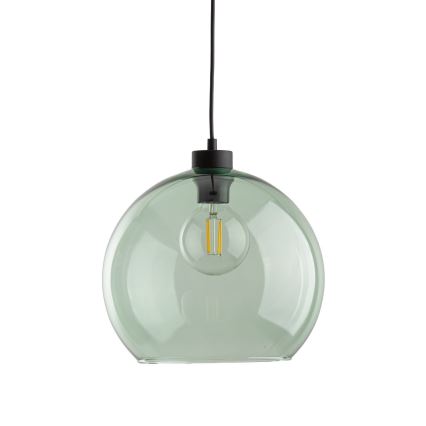 Závesný luster CUBUS 1xE27/15W/230V čierna/dymová zelená