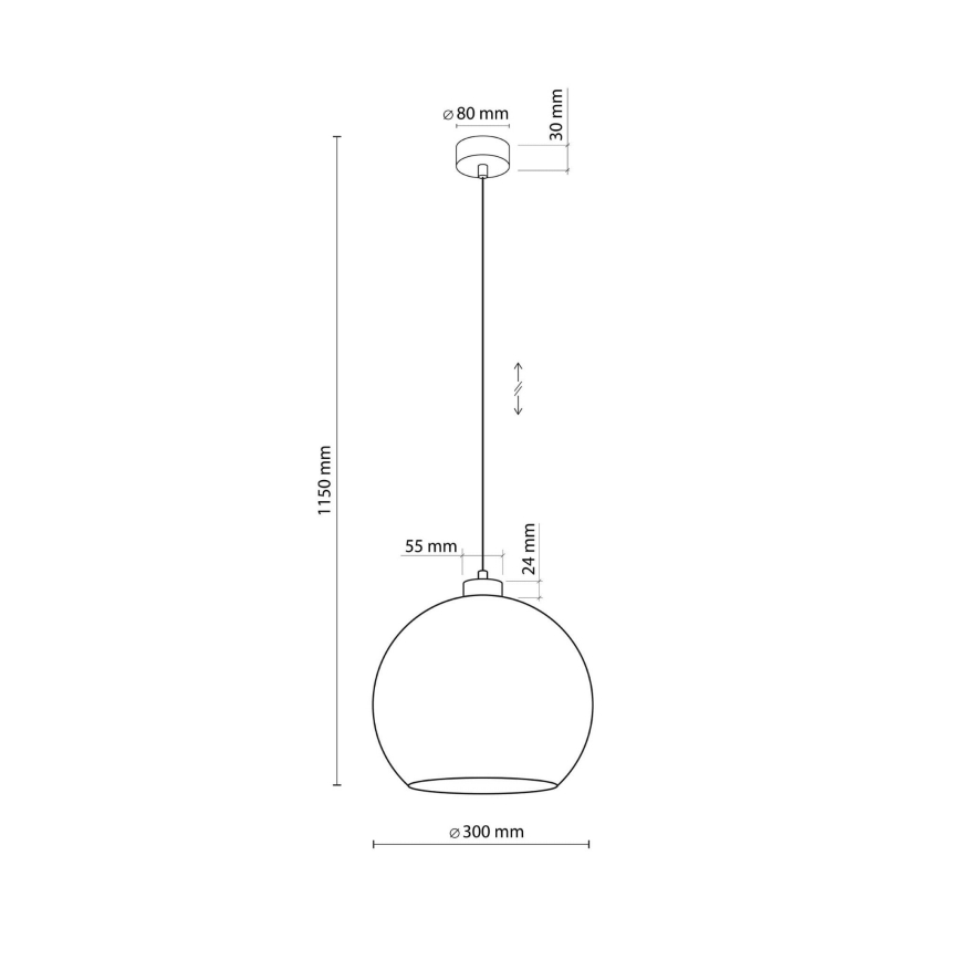 Závesný luster CUBUS 1xE27/15W/230V čierna/dymová zelená