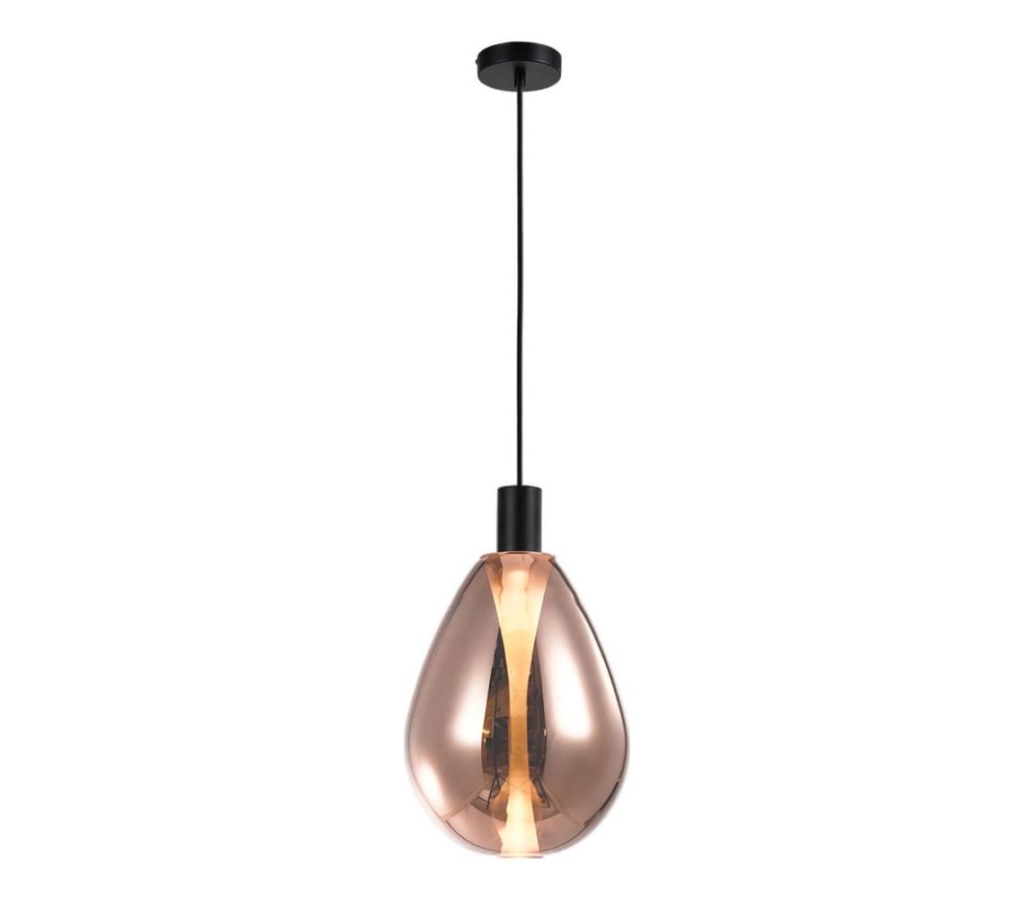 Závesný luster DENSO 1xG9/5W/230V, priemer 20 cm, medená/čierna 31-51356