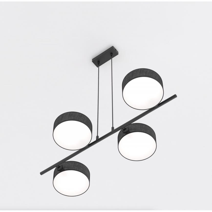 Závesný luster DRUMZ 4xE14/10W/230V čierny