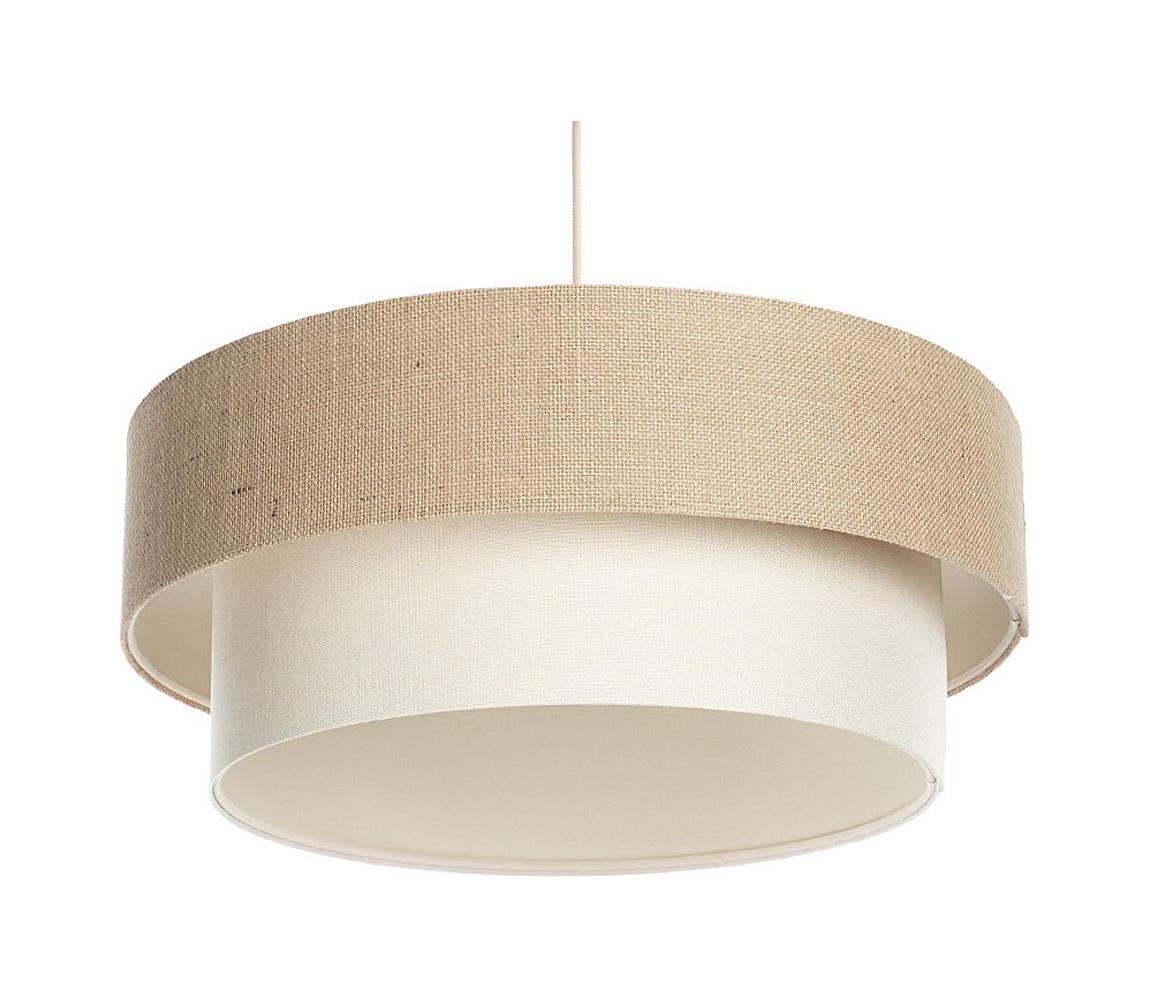 Závesný luster DUO na lanku, 1xE27/60W/230V, priemer 50 cm, béžová/krémová 061-090-50