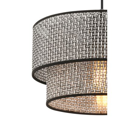 Závesný luster ECHO na lanku 1xE27/60W/230V sivá/čierna