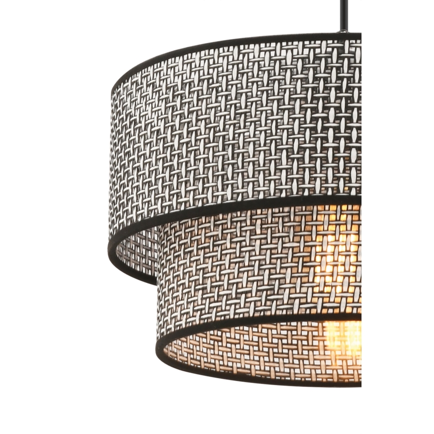 Závesný luster ECHO na lanku 1xE27/60W/230V sivá/čierna