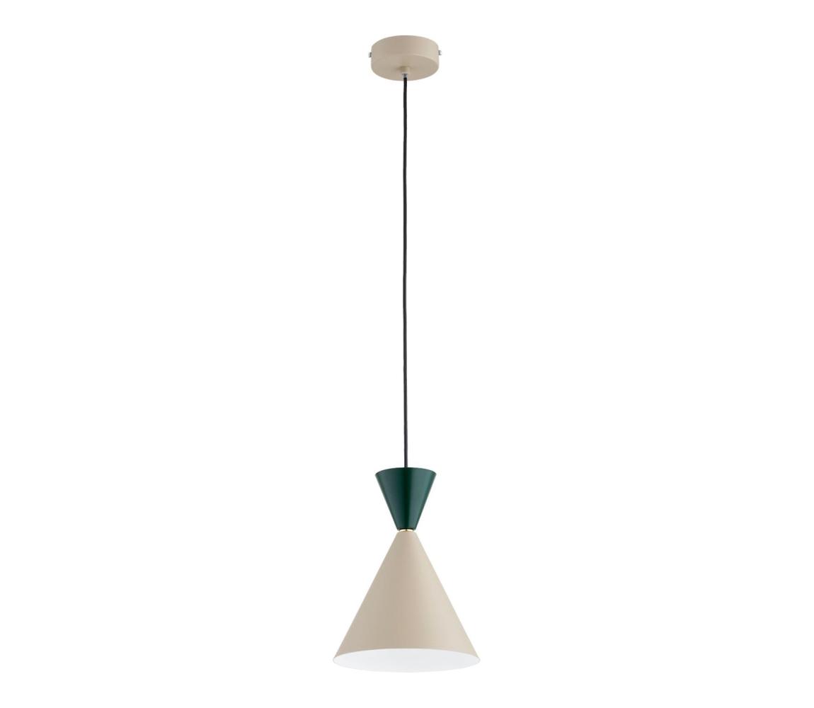 Závesný luster ENTORI na lanku 1xE27/15W/230V béžová/zelená 61600