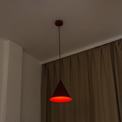 Závesný luster ETNA 1xE27/15W/230V pr. 25 cm červený