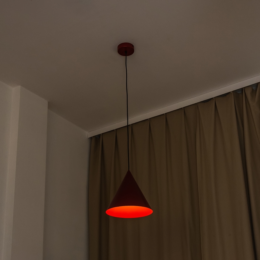 Závesný luster ETNA 1xE27/15W/230V pr. 25 cm červený