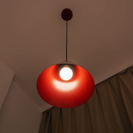 Závesný luster ETNA 1xE27/15W/230V pr. 25 cm červený