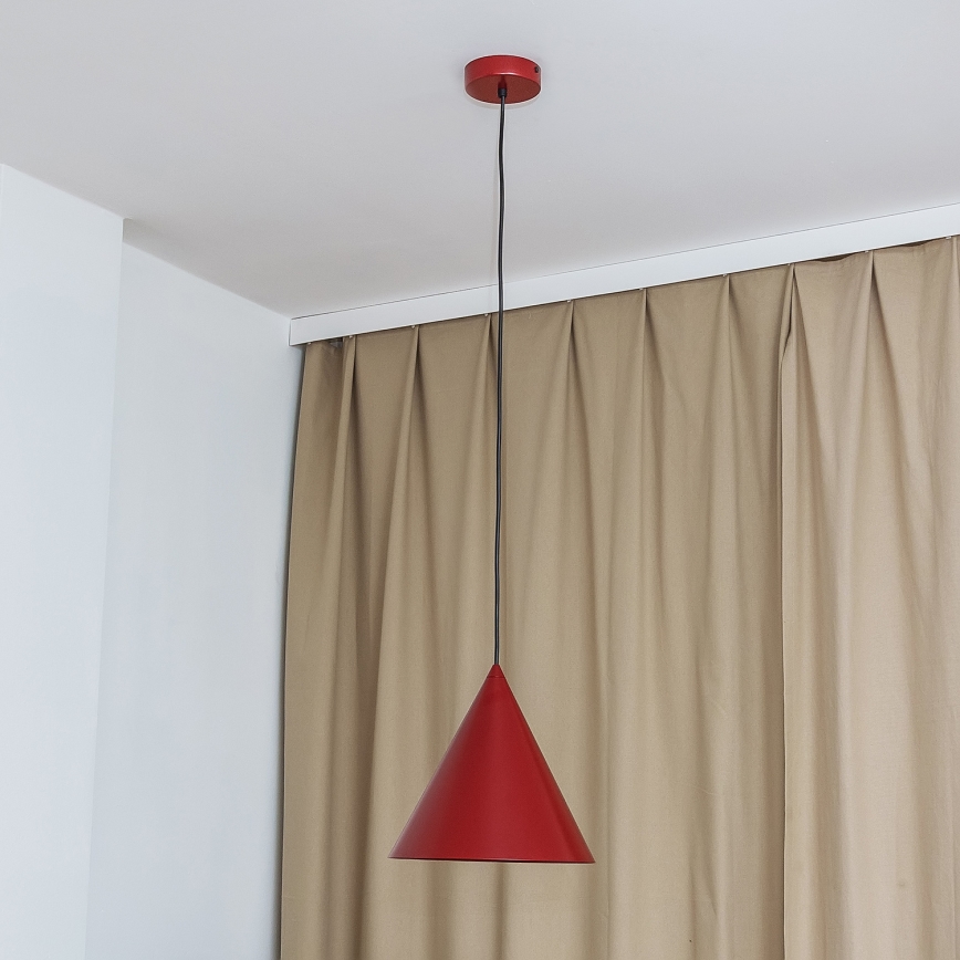 Závesný luster ETNA 1xE27/15W/230V pr. 25 cm červený