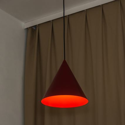 Závesný luster ETNA 1xE27/15W/230V pr. 25 cm červený
