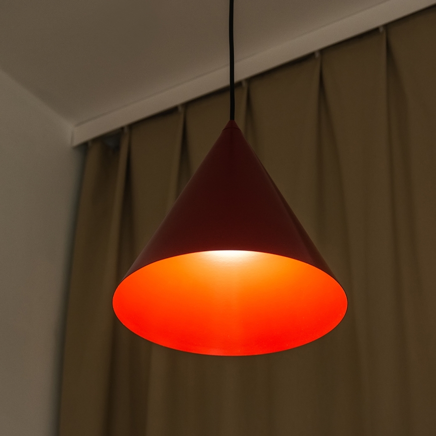 Závesný luster ETNA 1xE27/15W/230V pr. 25 cm červený