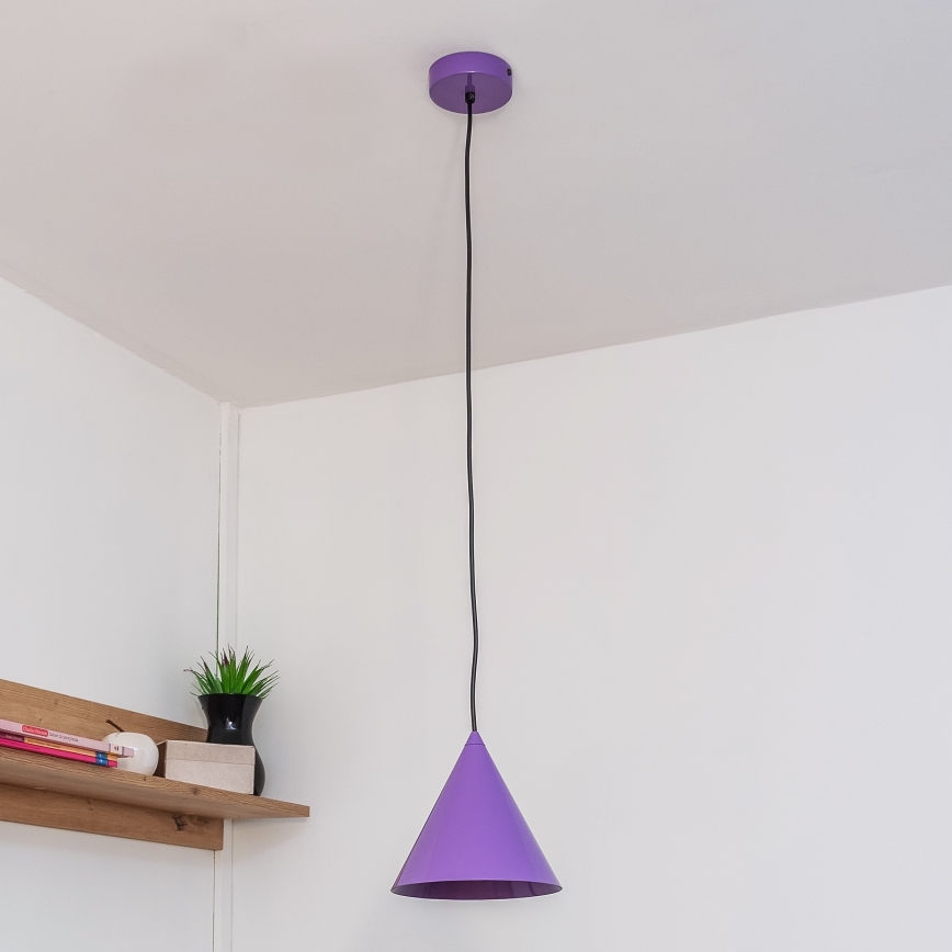 Závesný luster ETNA 1xE27/15W/230V, priemer 18,5 cm, fialový