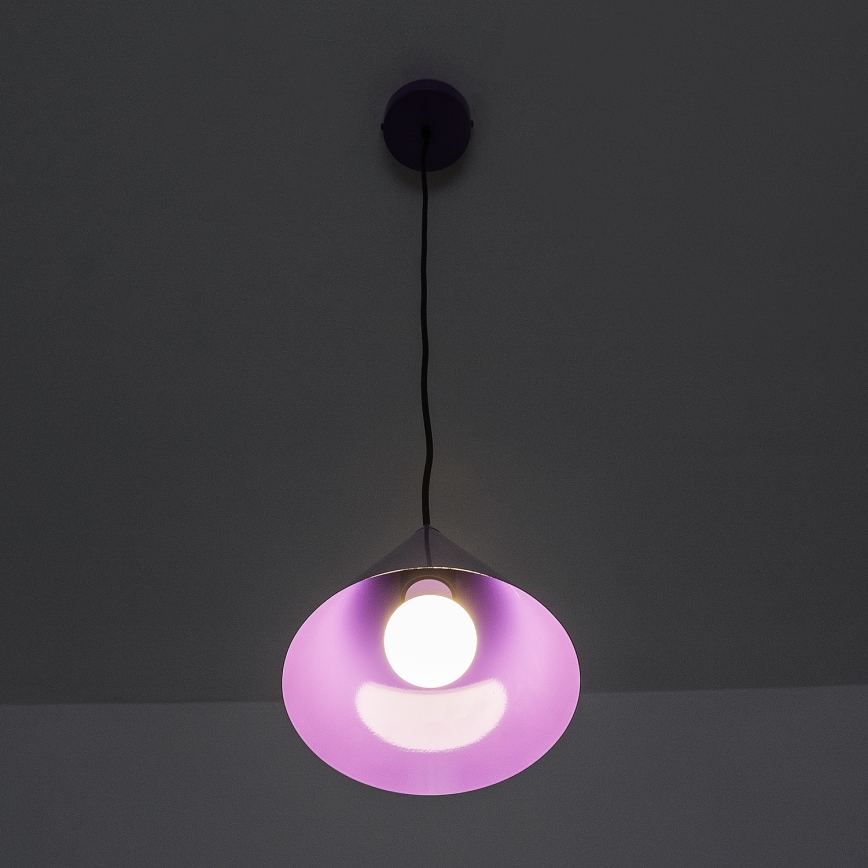 Závesný luster ETNA 1xE27/15W/230V, priemer 18,5 cm, fialový