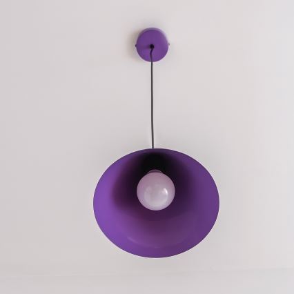 Závesný luster ETNA 1xE27/15W/230V, priemer 18,5 cm, fialový