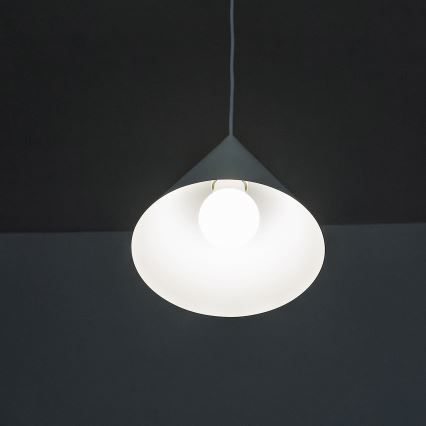 Závesný luster ETNA II na lanku 1xE27/15W/230V pr. 18,5 cm biela