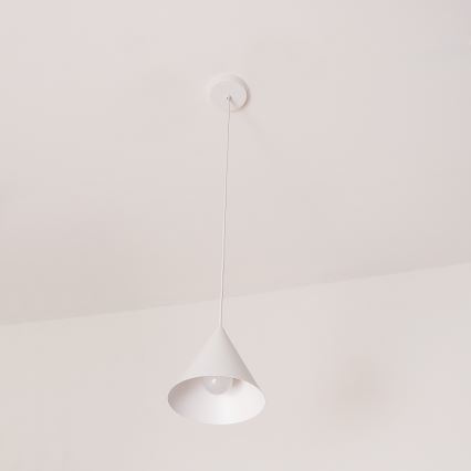 Závesný luster ETNA na lanku 1xE27/15W/230V pr. 18,5 cm biela