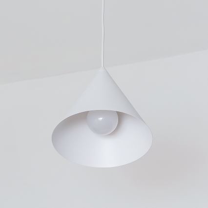 Závesný luster ETNA na lanku 1xE27/15W/230V pr. 18,5 cm biela