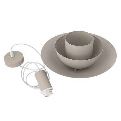 Závesný luster FERRO 1xE27/15W/230V sivý