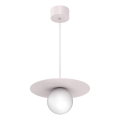 Závesný luster FLAT na lanku 1xE27/15W/230V krémový