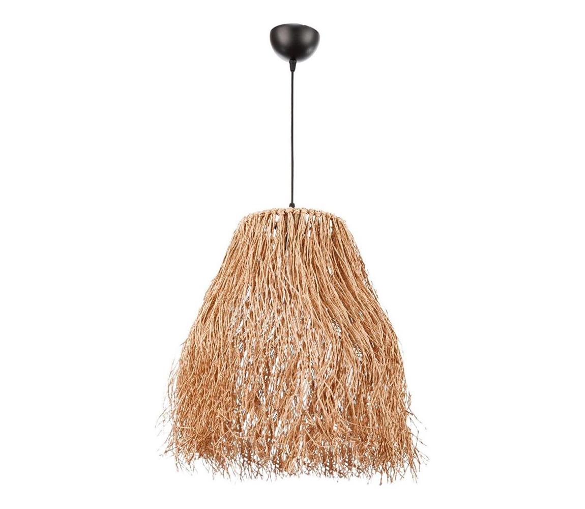 Závesný luster FRINGE na lanku 1xE27/40W/230V rafia 390FLH1810