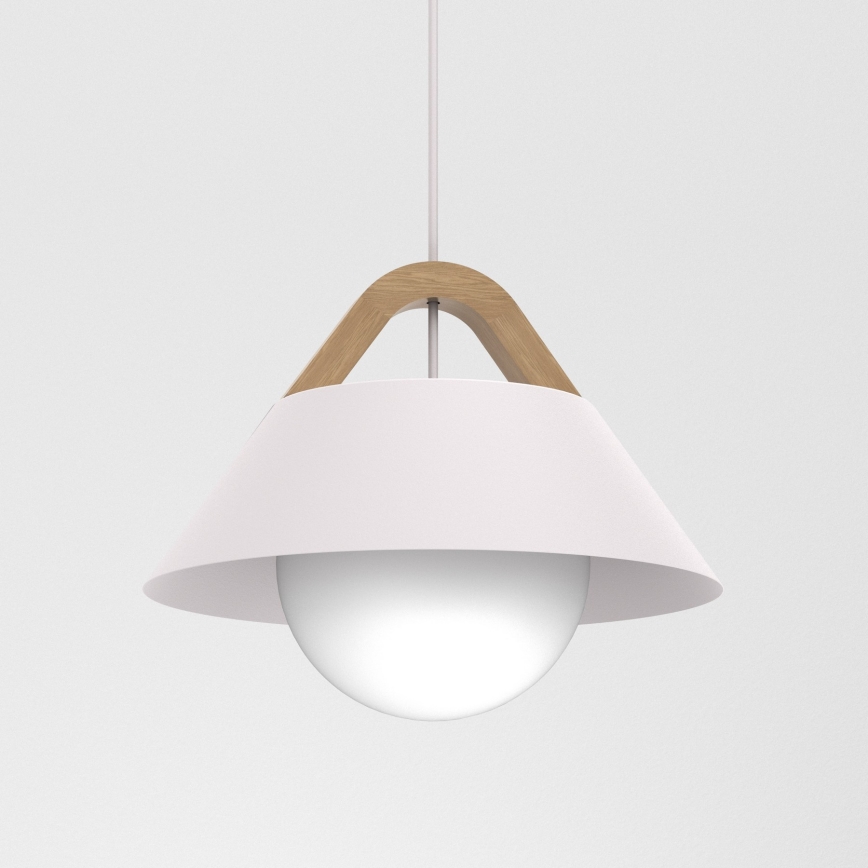 Závesný luster FUNDA na lane 1xE27/15W/230V krémový