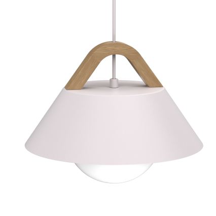 Závesný luster FUNDA na lane 1xE27/15W/230V krémový