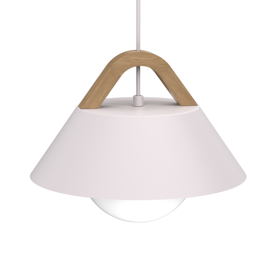 Závesný luster FUNDA na lane 1xE27/15W/230V krémový