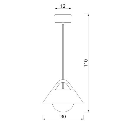 Závesný luster FUNDA na lane 1xE27/15W/230V krémový