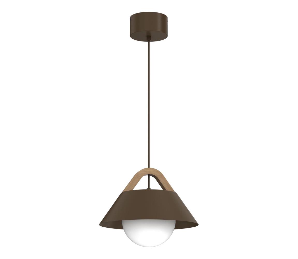 Závesný luster FUNDA na lanku 1xE27/15W/230V hnedý 4209A
