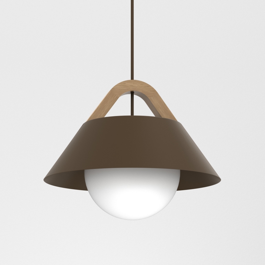 Závesný luster FUNDA na lanku 1xE27/15W/230V hnedý