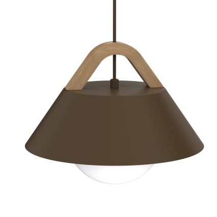 Závesný luster FUNDA na lanku 1xE27/15W/230V hnedý