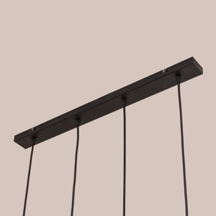 Závesný luster GAMBIT na lanku 4xGU10/10W/230V, čierny