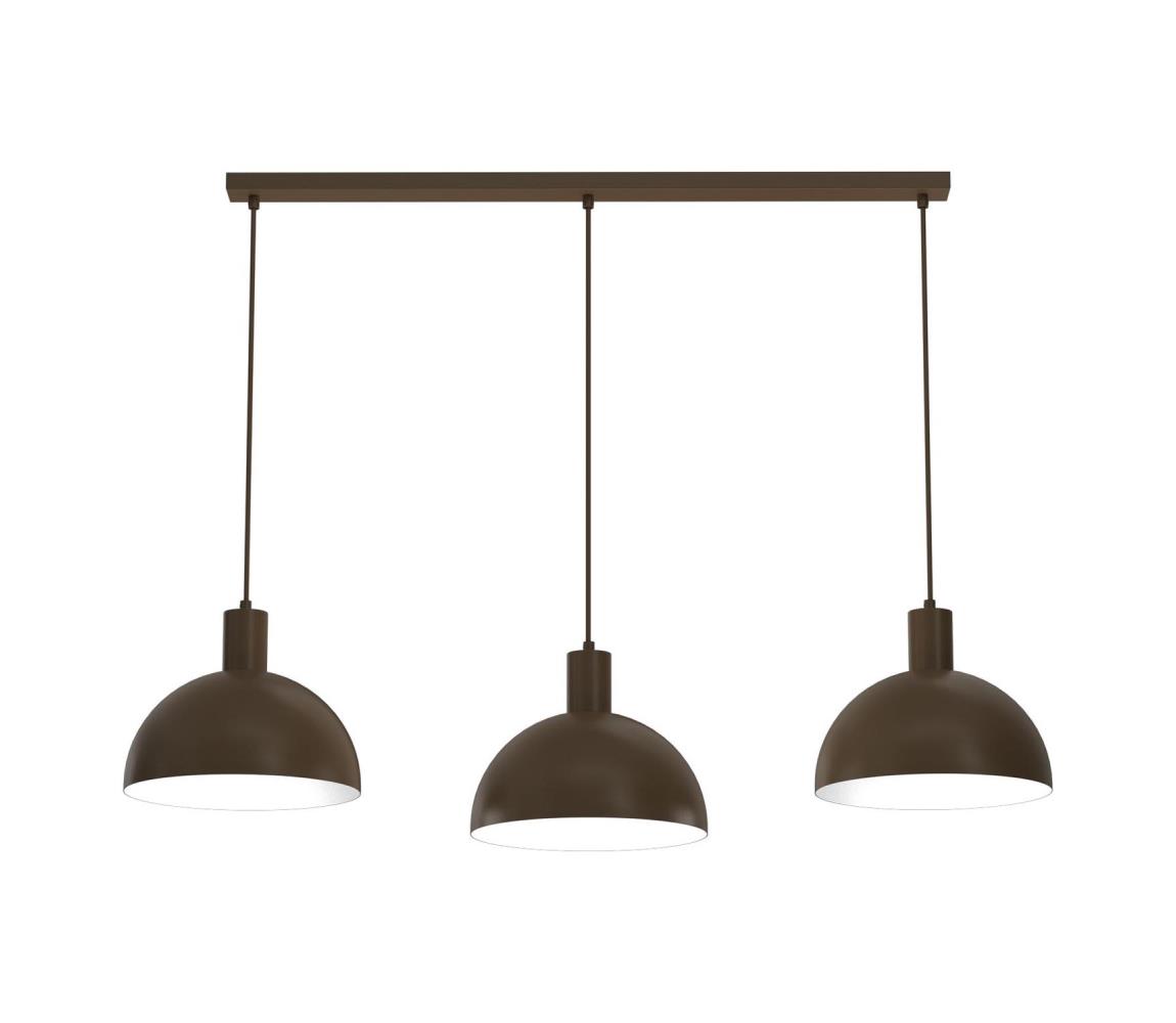 Závesný luster HANDA s lankom 3xE27/15W/230V hnedý 4386