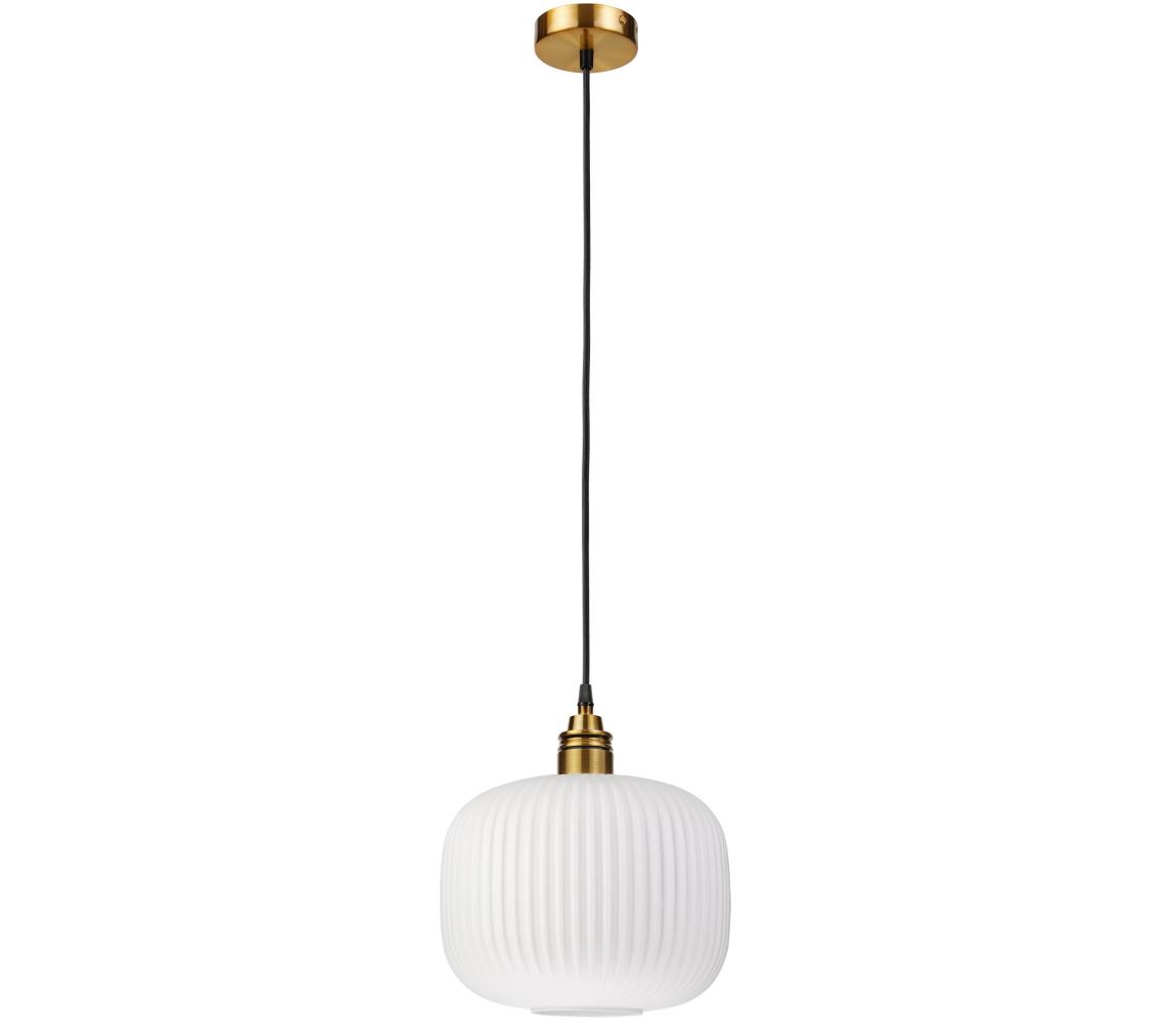 Závesný luster HECTOR 1xE27/15W/230V biela/mosadz pr. 25 cm LM-1.297/E