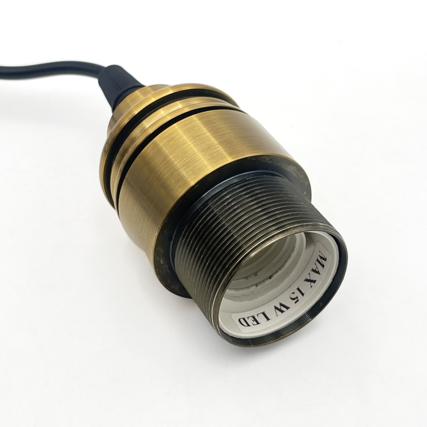 Závesný luster HECTOR 1xE27/15W/230V biela/mosadz pr. 25 cm