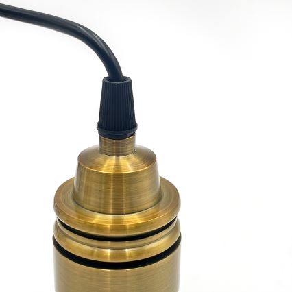 Závesný luster HECTOR na lanku 1xE27/15W/230V biela/mosadz priemer 14 cm