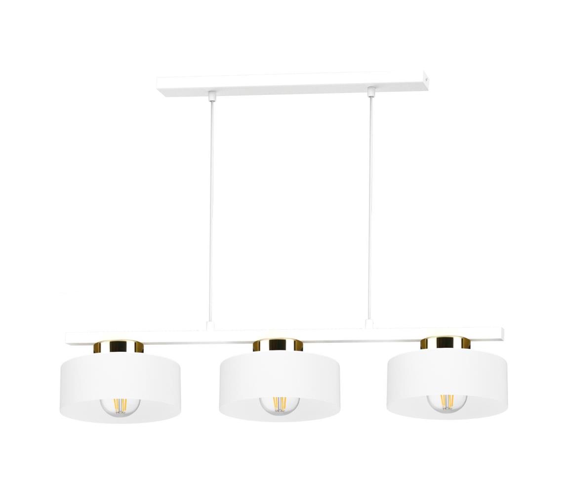 Keter Lighting Závesný luster IGNIA 3xE27/60W/230V biela/zlatá 3402