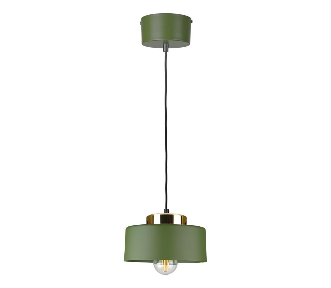 Keter Lighting Závesný luster IGNIA na lanku 1xE27/60W/230V zelená/zlatá 3386