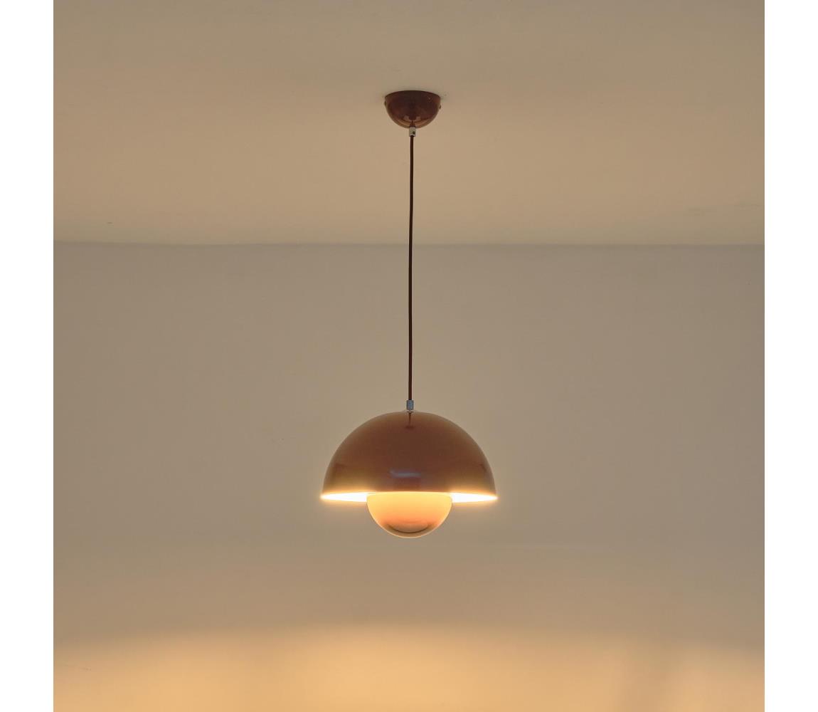 Eurolamp Závesný luster JARDEN na lanku 1xE27/15W/230V hnedý 144-28551
