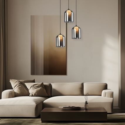 Závesný luster KLEA na lanku 1xG9/15W/230V dymovo čierny