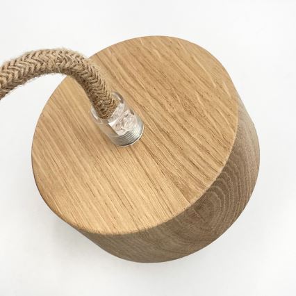Závesný luster LOOMIS na lane 5xE27/15W/230V 130 cm béžová/dub