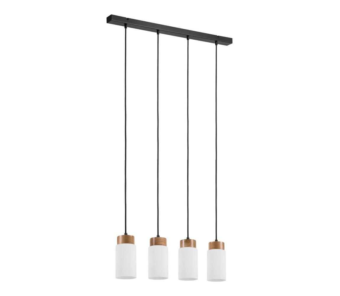 Závesný luster MARKUS 4xE27/15W/230V čierna/dub LM-4.260/CZARNY
