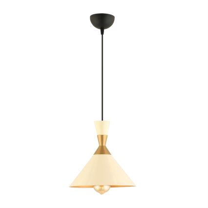 Závesný luster MONZA 1xE27/40W/230V pr. 25 cm krémový/brončový