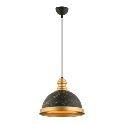 Závesný luster MONZA 1xE27/40W/230V pr. 29 cm čierny/brončový