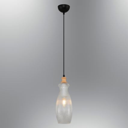 Závesný luster na kábli BOTTLE 1xE14/4W/230V číry