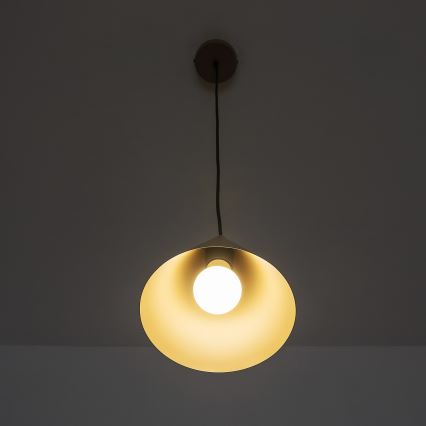 Závesný luster na kábli ETNA II 1xE27/15W/230V pr. 18,5 cm béžová