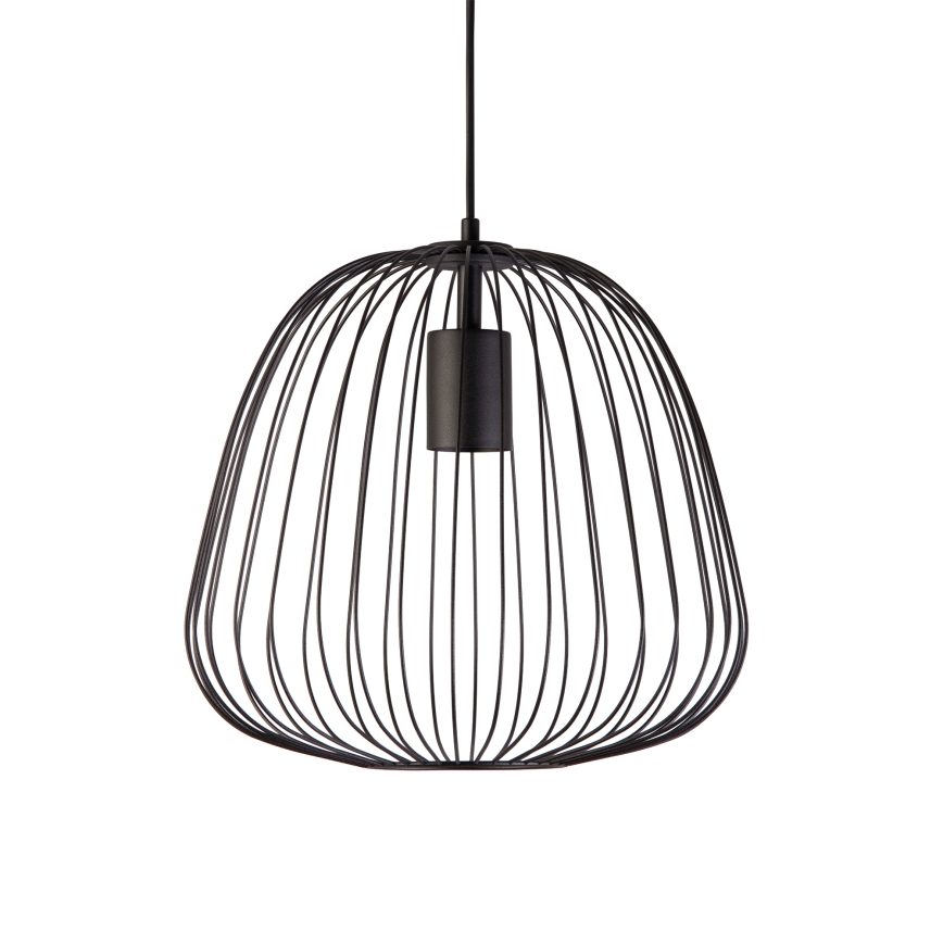 Závesný luster na kábli OVELLA 1xE27/15W/230V pr. 36 cm čierny