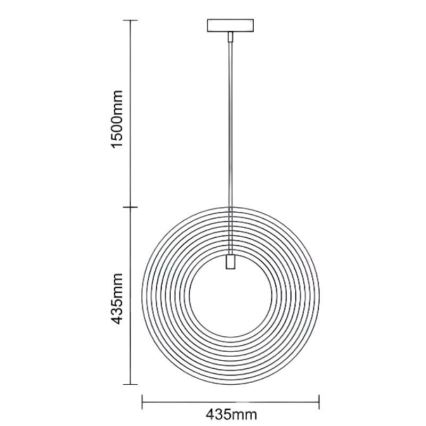 Závesný luster na lane 1xE27/60W/230V pr. 43,5 cm masív/dyha/buk/kaučukovník